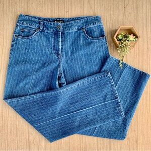 DFA New York Pinstripe Jeans Size 12 Women’s 29in. Inseam